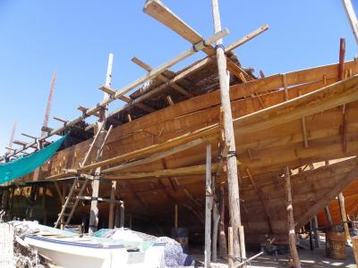 Boutre en construction