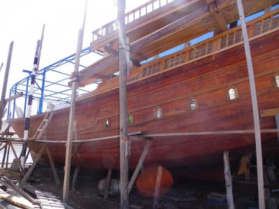 Boutre en fin de construction