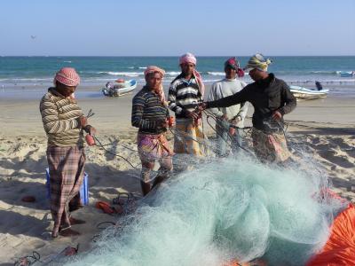 Travail autour du filet